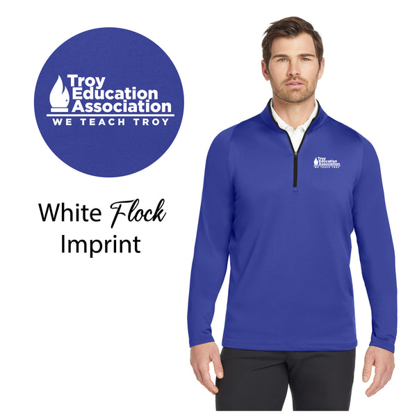 Troy Education Assoc. Nike Dri-FIT Stretch 1/2-Zip Cover-Up 779795 / Deep Royal Blue-Black