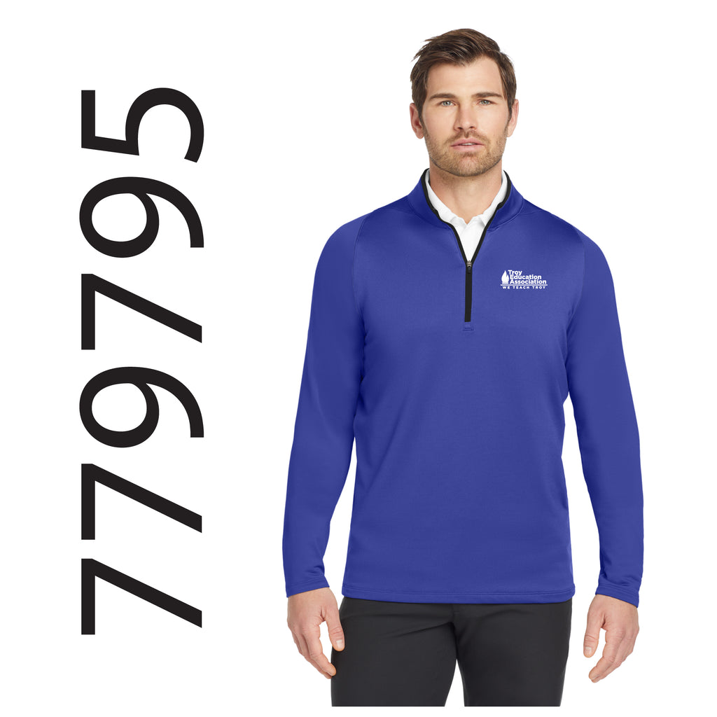 Troy Education Assoc. Nike Dri-FIT Stretch 1/2-Zip Cover-Up 779795 / Deep Royal Blue-Black