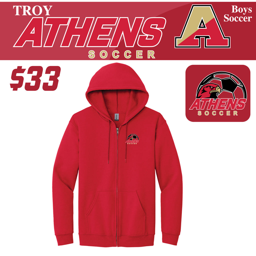 Troy Athens Boys Soccer Fall Gildan - Heavy Blend Full-Zip Hooded Sweatshirt