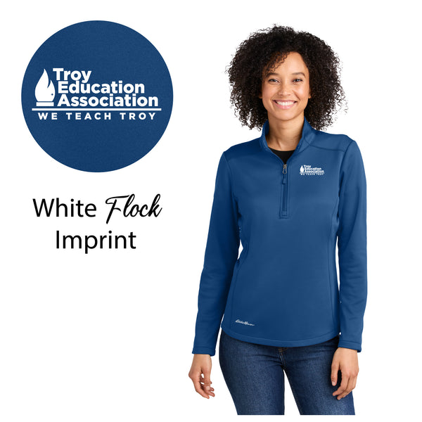 Troy Education Assoc. Women's Smooth Mid Layer Fleece 1/2-Zip EB2370 / Cobalt Blue