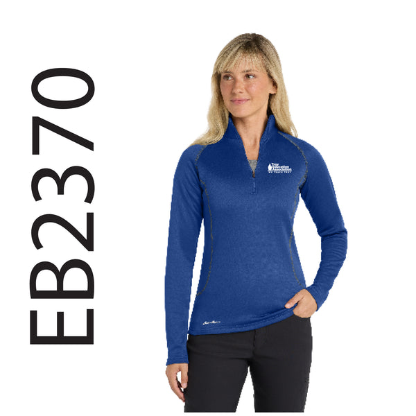Troy Education Assoc. Eddie Bauer® Women's Smooth Mid Layer Fleece 1/2-Zip EB2370 / Cobalt Blue