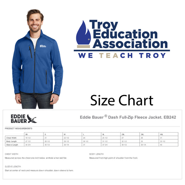 Troy Education Assoc. Eddie Bauer ® Dash Full-Zip Fleece Jacket EB242 / Cobalt Blue