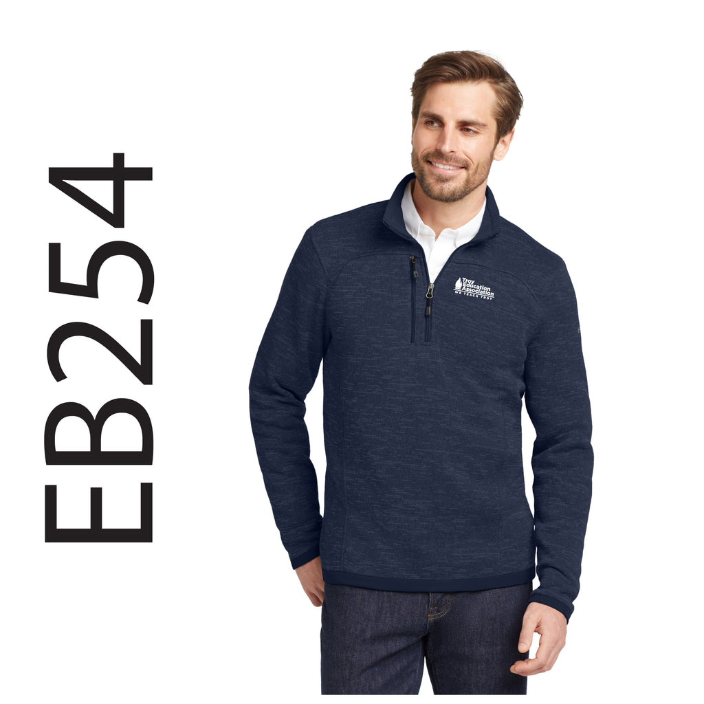 Troy Education Assoc. Eddie Bauer ® Sweater Fleece 1/4-Zip EB254 / River Blue Navy Heather