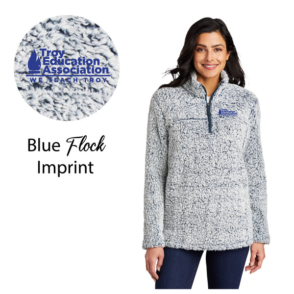 Troy Education Assoc. Port Authority® Women's Cozy 1/4-Zip Fleece L130 / Navy Heather