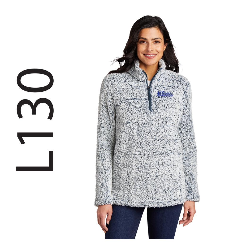 Troy Education Assoc. Port Authority® Women's Cozy 1/4-Zip Fleece L130 / Navy Heather
