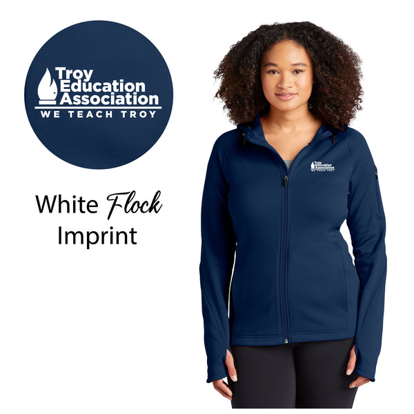 Troy Education Assoc. Sport-Tek® Women's Tech Fleece Full-Zip Hooded Jacket L248 / True Navy