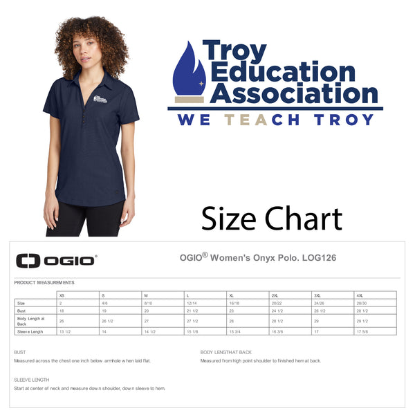 Troy Education Assoc. OGIO® Women's Onyx Polo LOG126 / Navy