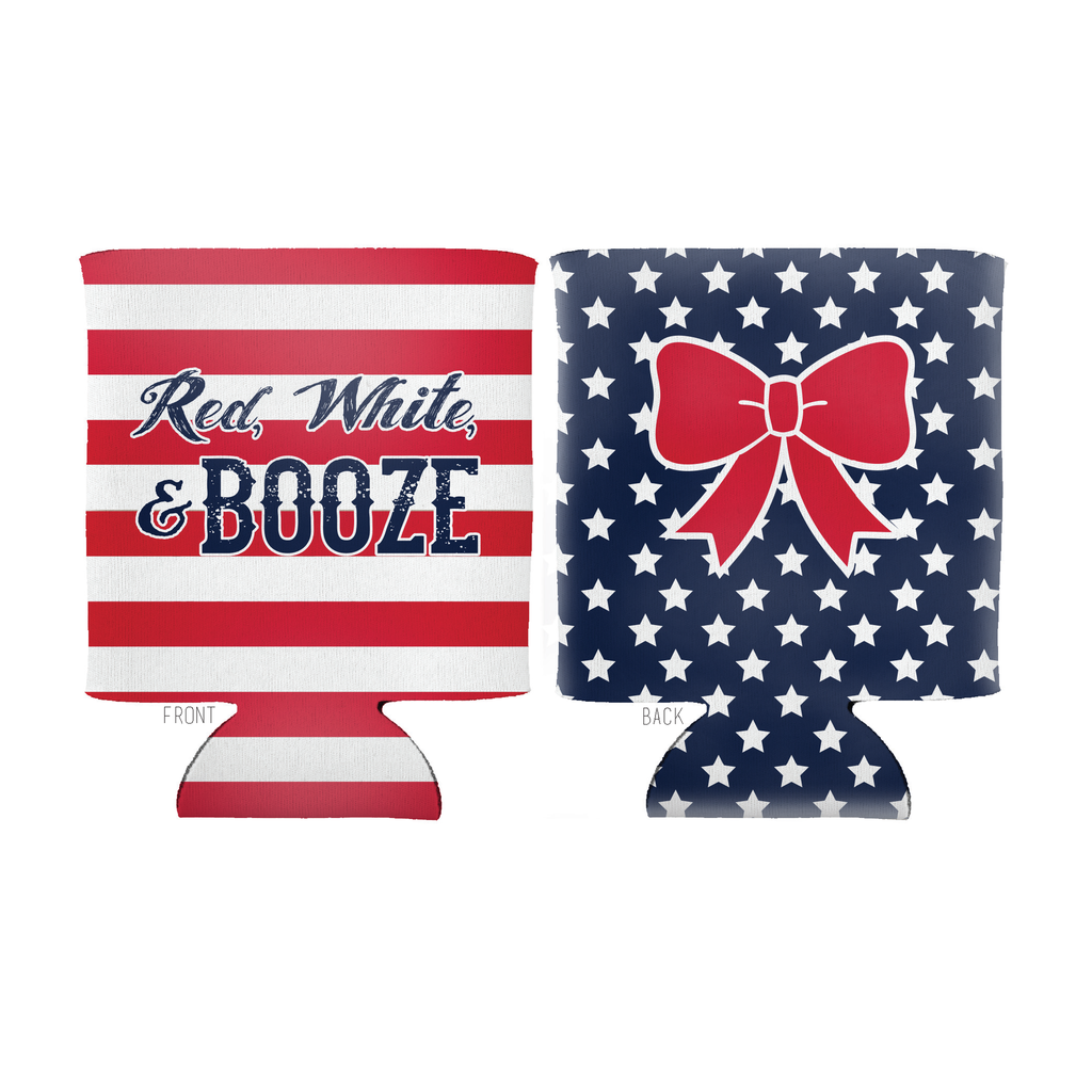 Red White and Booze Beverage Insulator