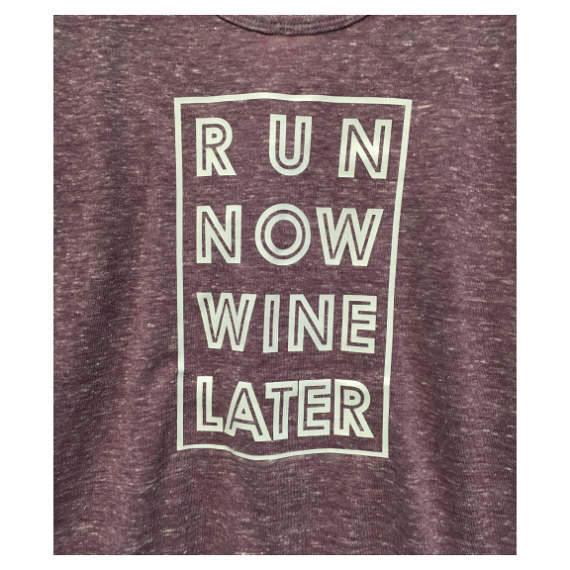 Run Now Wine Later Juniors District TBack Tank