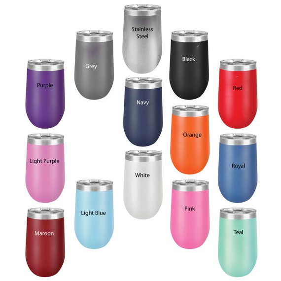 Personalized Your Text 16oz. Vacuum Insulated Stemless Wine Tumbler