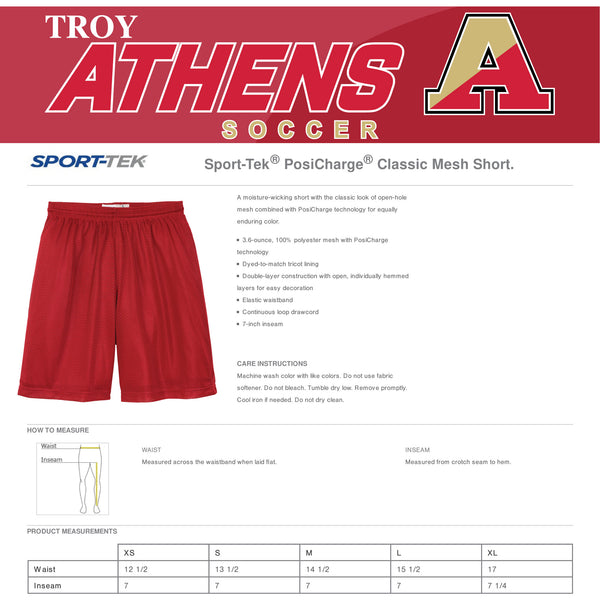 Troy Athens Boys Soccer Fall Sport-Tek Men's Shorts