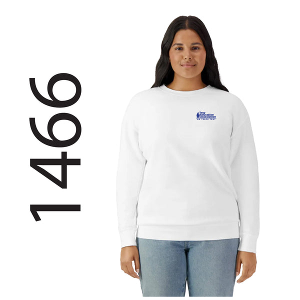 Troy Education Assoc. Comfort Colors - Garment-Dyed Lightweight Fleece Crewneck Sweatshirt 1466 / White