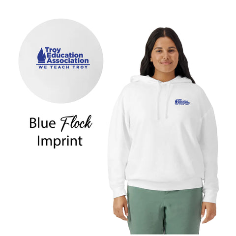 Troy Education Assoc. Comfort Colors - Garment-Dyed Lightweight Fleece Hooded Sweatshirt 1467 / White