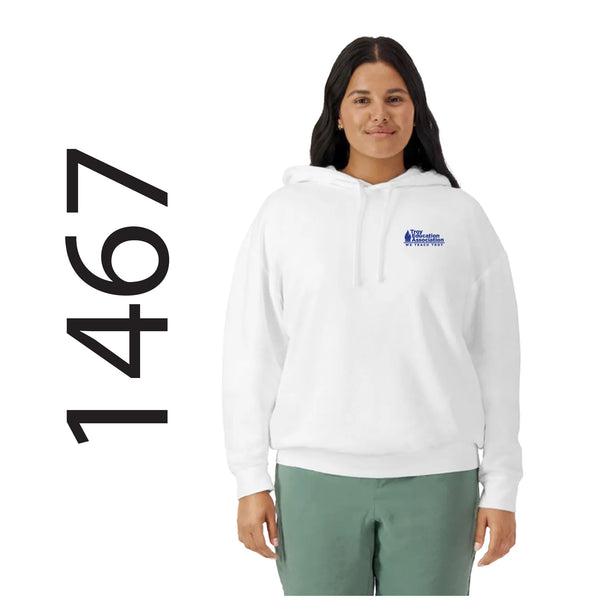 Troy Education Assoc. Comfort Colors - Garment-Dyed Lightweight Fleece Hooded Sweatshirt 1467 / White