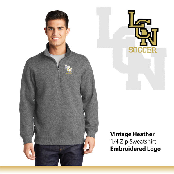 LCN Girls Soccer / Quarter Zip Sweatshirt / ST253 EMB