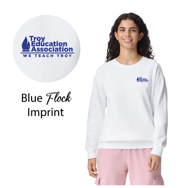 Troy Education Assoc. Comfort Colors - Garment-Dyed Sweatshirt 1566 / White