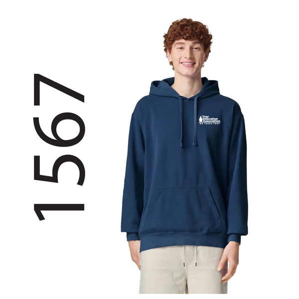 Troy Education Assoc. Comfort Colors - Garment-Dyed Hooded Sweatshirt 1567 / True Navy