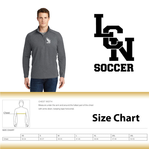 LCN Girls Soccer / Men's 1/2 Zip Stretch Pullover / ST850
