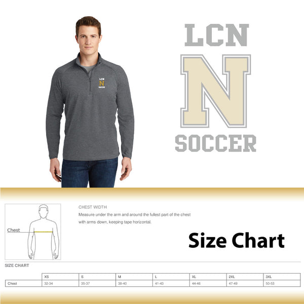 LCN Girls Soccer / Men's 1/2 Zip Stretch Pullover / ST850 EMB