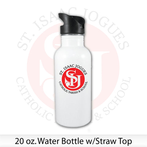 St. Isaac Jogues / 20 oz. Water Bottle with Straw Top / WB002