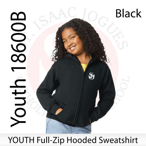 St. Isaac Jogues / YOUTH Full-Zip Hooded Sweatshirt / 18600B