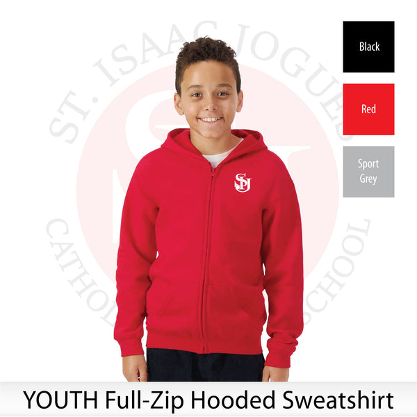 St. Isaac Jogues / YOUTH Full-Zip Hooded Sweatshirt / 18600B