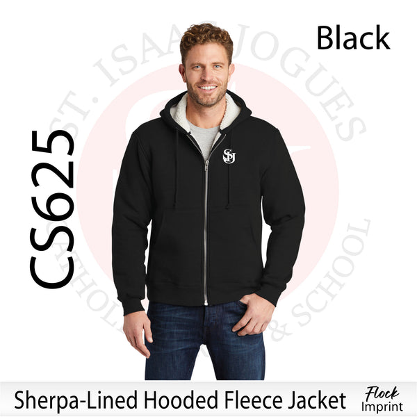 St. Isaac Jogues / Heavyweight Sherpa-Lined Hooded Fleece Jacket / CS625