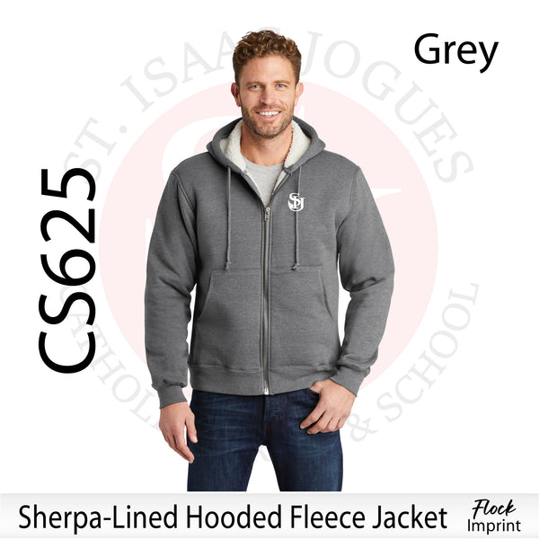 St. Isaac Jogues / Heavyweight Sherpa-Lined Hooded Fleece Jacket / CS625