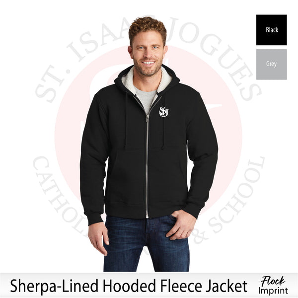 St. Isaac Jogues / Heavyweight Sherpa-Lined Hooded Fleece Jacket / CS625