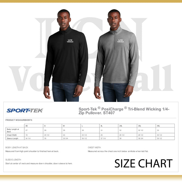 LCN Girls Volleyball / Quarter Zip Pullover / ST407