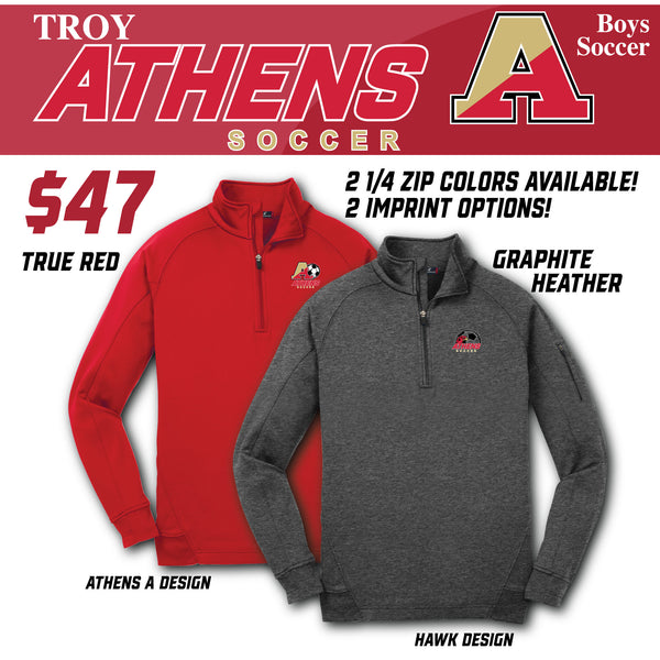 Troy Athens Boys Soccer Fall Sport-Tek Tech Fleece 1/4 Zip Pullover