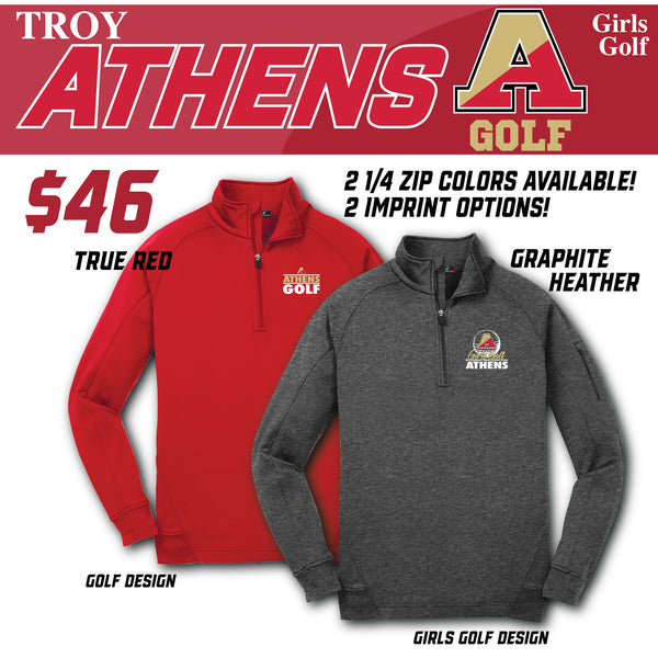 Troy Athens Girls Golf Fall 2023 Sport-Tek Tech Fleece 1/4 Zip Pullover