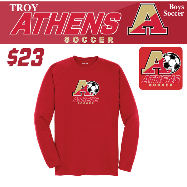 Troy Athens Boys Soccer Fall Sport-Tek Long Sleeve Performance Crew