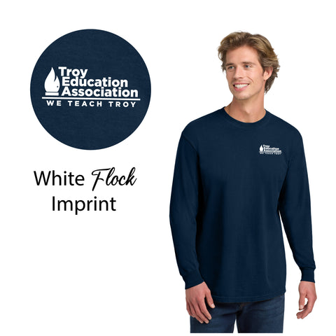 Troy Education Assoc. Comfort Colors - Garment-Dyed Heavyweight Long Sleeve T-Shirt 6014 / True Navy