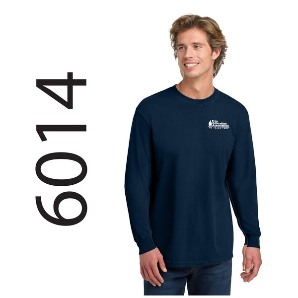 Troy Education Assoc. Comfort Colors - Garment-Dyed Heavyweight Long Sleeve T-Shirt 6014 / True Navy