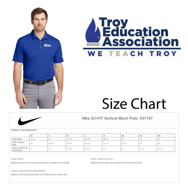 Troy Education Assoc. Nike Dri-Fit Mesh Polo 637167