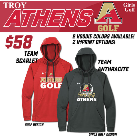 Troy Athens Girls Golf Fall 2023 Nike Therma-FIT Pullover Fleece Hoodie