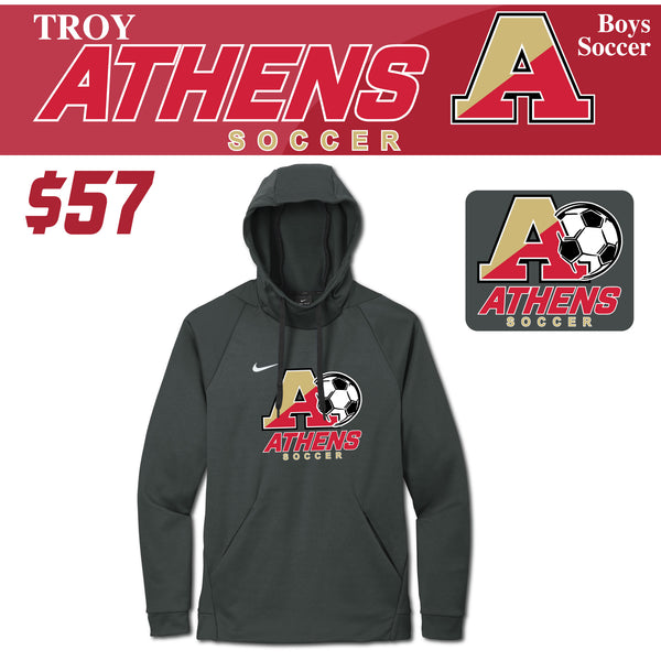 Troy Athens Boys Soccer Fall Nike Therma-FIT Pullover Fleece Hoodie