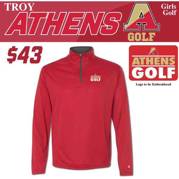 Troy Athens Girls Golf Fall 2023 Badger B-Core 1/4 Zip Pullover
