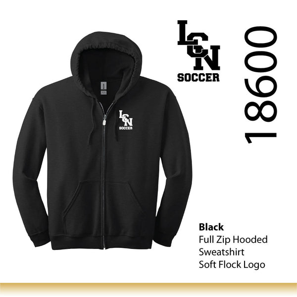 LCN Girls Soccer / Full-Zip Hooded Sweatshirt / 18600