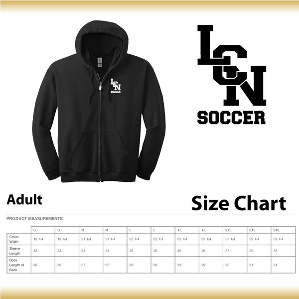 LCN Girls Soccer / Full-Zip Hooded Sweatshirt / 18600