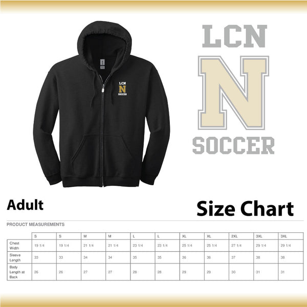 LCN Girls Soccer / Full-Zip Hooded Sweatshirt / 18600