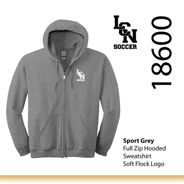 LCN Girls Soccer / Full-Zip Hooded Sweatshirt / 18600