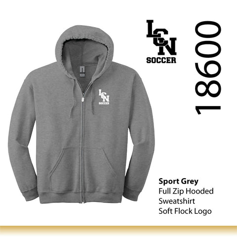 LCN Girls Soccer / Full-Zip Hooded Sweatshirt / 18600