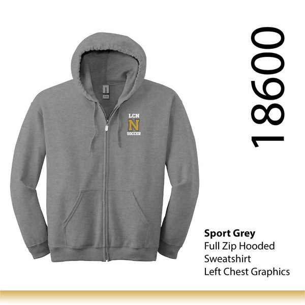 LCN Girls Soccer / Full-Zip Hooded Sweatshirt / 18600