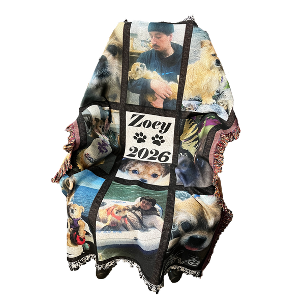 35" x 54" 9-Panel Sublimatable Throw Blanket