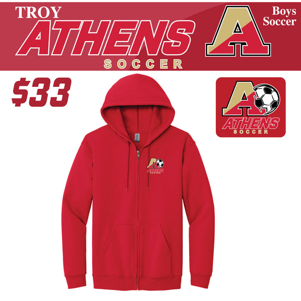 Troy Athens Boys Soccer Fall Gildan - Heavy Blend Full-Zip Hooded Sweatshirt