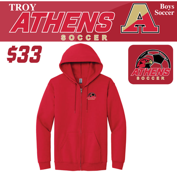 Troy Athens Boys Soccer Fall Gildan - Heavy Blend Full-Zip Hooded Sweatshirt