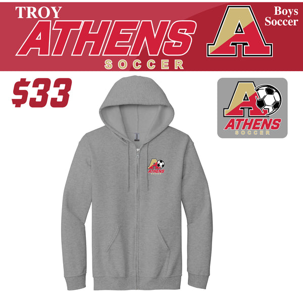 Troy Athens Boys Soccer Fall Gildan - Heavy Blend Full-Zip Hooded Sweatshirt