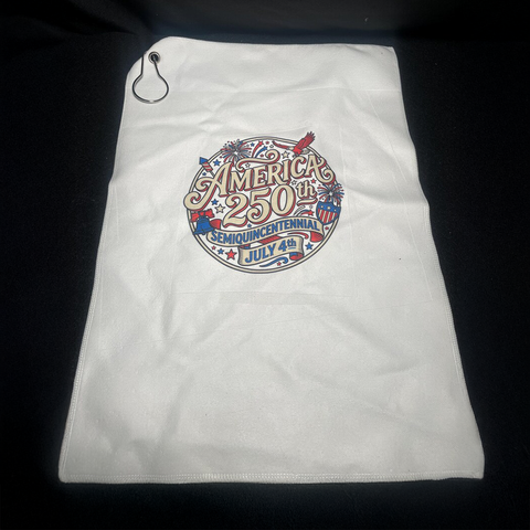 Premium America 250th Golf Towel With Ring / Red version / Cream Version